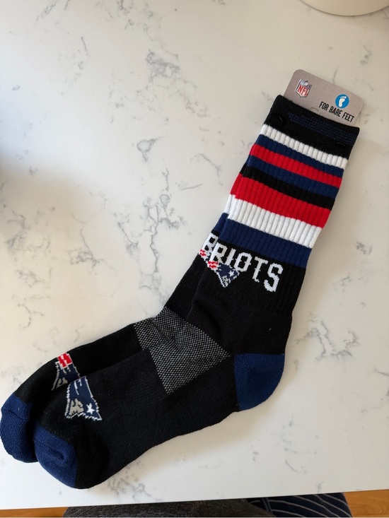 NFL Other - NFL Black, Navy, Red & White Patriots Crew Socks